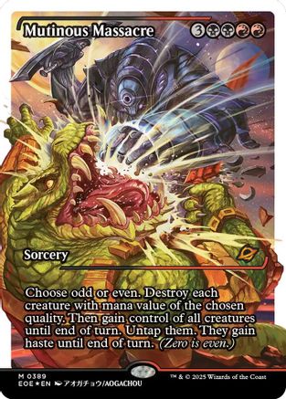 Mutinous Massacre (Showcase) (Fracture Foil)  [Foil]  (EOE-389) - [Edge of Eternities] - Trinity Hobby