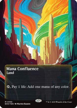 Mana Confluence (0160) (Borderless) (Galaxy Foil)  [Foil]  (EOS-160) - [Edge of Eternities: Stellar Sights] - Trinity Hobby