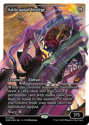 Anticausal Vestige (Showcase) (Fracture Foil)  [Foil]  (EOE-383) - [Edge of Eternities] - Trinity Hobby