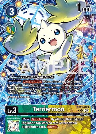 Terriermon (Box Topper) (BT22-043) - [Cyber Eden] Foil - Trinity Hobby