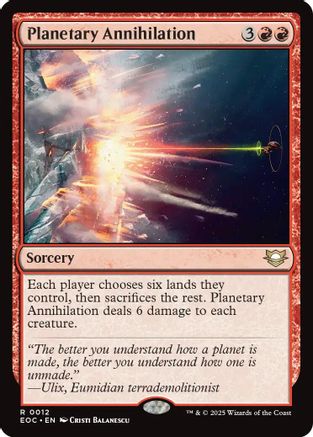 Planetary Annihilation  (EOC-012) - [Commander: Edge of Eternities] - Trinity Hobby