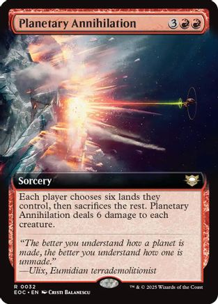 Planetary Annihilation (Extended Art)  (EOC-032) - [Commander: Edge of Eternities] - Trinity Hobby