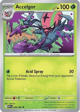 Accelgor  - (009/086) Reverse Holofoil [SV White Flare] - Trinity Hobby