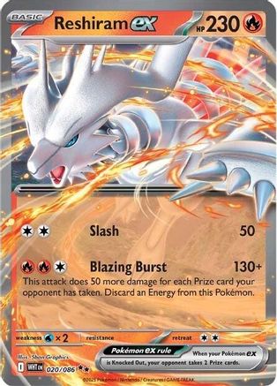 Reshiram ex  - (020/086) Holofoil [SV White Flare] - Trinity Hobby