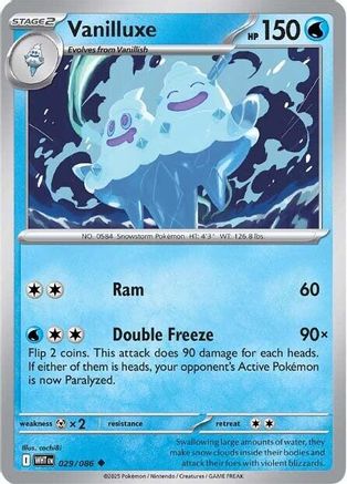 Vanilluxe  - (029/086) Reverse Holofoil [SV White Flare] - Trinity Hobby