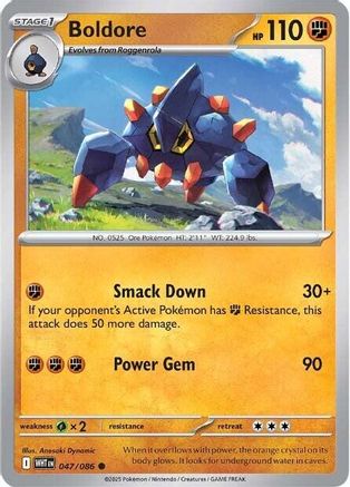 Boldore  - (047/086) Reverse Holofoil [SV White Flare] - Trinity Hobby