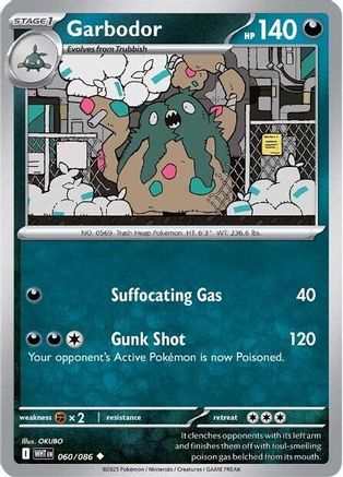 Garbodor  - (060/086) Reverse Holofoil [SV White Flare] - Trinity Hobby