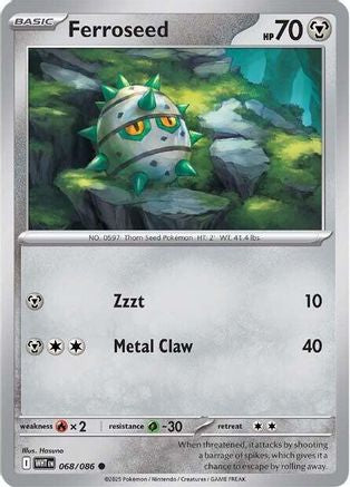Ferroseed  - (068/086) Reverse Holofoil [SV White Flare] - Trinity Hobby