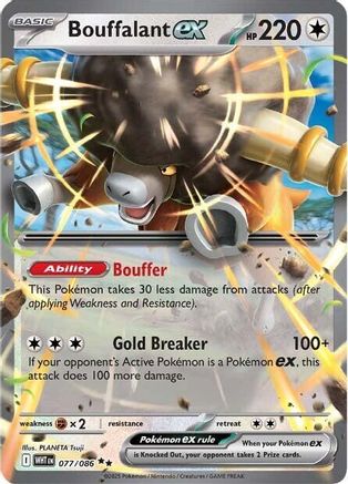 Bouffalant ex  - (077/086) Holofoil [SV White Flare] - Trinity Hobby