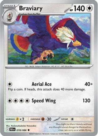 Braviary  - (078/086) Reverse Holofoil [SV Black Bolt] - Trinity Hobby