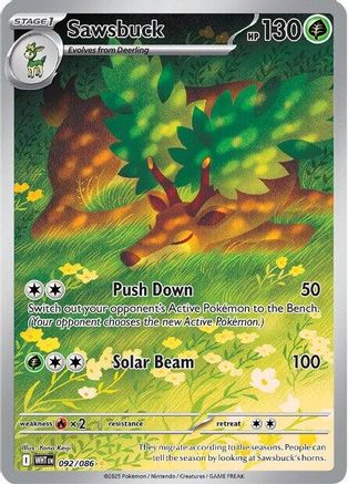 Sawsbuck - 092/086  - (092/086) Holofoil [SV White Flare] - Trinity Hobby