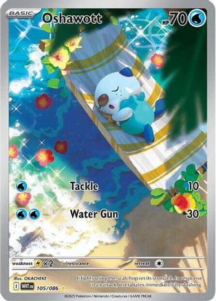 Oshawott - 105/086  - (105/086) Holofoil [SV White Flare] - Trinity Hobby
