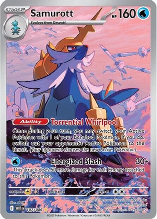 Samurott - 107/086  - (107/086) Holofoil [SV White Flare] - Trinity Hobby