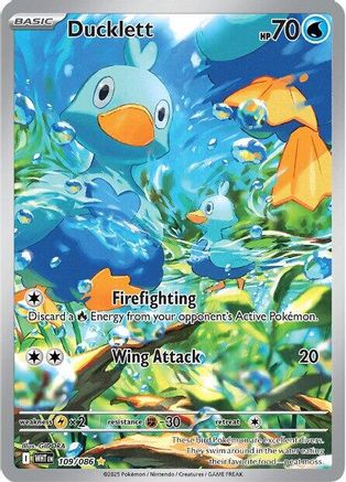 Ducklett - 109/086  - (109/086) Holofoil [SV White Flare] - Trinity Hobby
