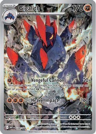 Gigalith - 129/086  - (129/086) Holofoil [SV White Flare] - Trinity Hobby