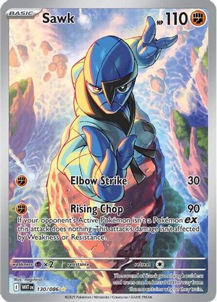 Sawk - 130/086  - (130/086) Holofoil [SV White Flare] - Trinity Hobby