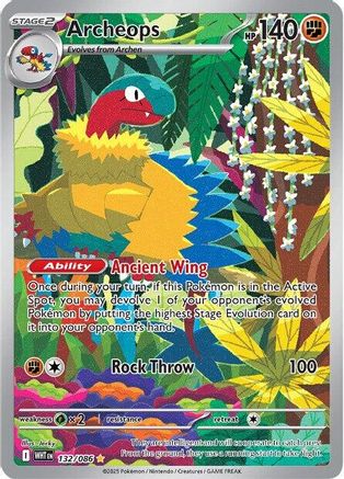 Archeops - 132/086  - (132/086) Holofoil [SV White Flare] - Trinity Hobby