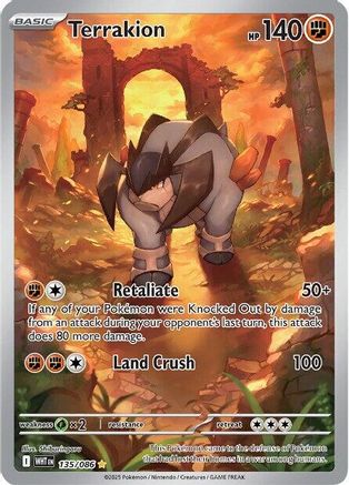 Terrakion - 135/086  - (135/086) Holofoil [SV White Flare] - Trinity Hobby