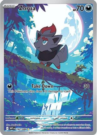 Zorua - 142/086  - (142/086) Holofoil [SV White Flare] - Trinity Hobby