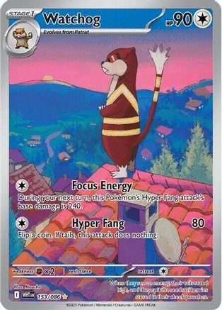 Watchog - 153/086  - (153/086) Holofoil [SV White Flare] - Trinity Hobby