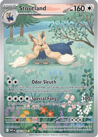 Stoutland - 156/086  - (156/086) Holofoil [SV White Flare] - Trinity Hobby