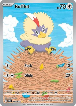 Rufflet - 154/086  - (154/086) Holofoil [SV Black Bolt] - Trinity Hobby