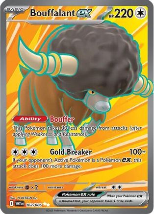 Bouffalant ex - 162/086  - (162/086) Holofoil [SV White Flare] - Trinity Hobby