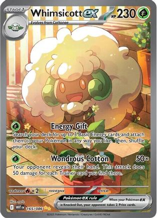 Whimsicott ex - 165/086  - (165/086) Holofoil [SV White Flare] - Trinity Hobby