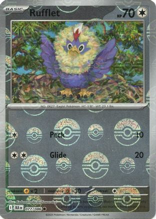 Rufflet (Poke Ball Pattern)  - (077/086) Holofoil [SV Black Bolt] - Trinity Hobby