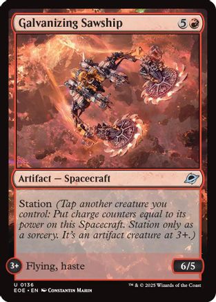 Galvanizing Sawship  [Foil]  (EOE-136) - [Edge of Eternities] - Trinity Hobby