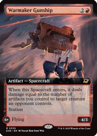 Warmaker Gunship (Extended Art)  [Foil]  (EOE-339) - [Edge of Eternities] - Trinity Hobby