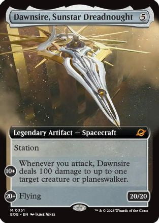 Dawnsire, Sunstar Dreadnought (Extended Art)  [Foil]  (EOE-351) - [Edge of Eternities] - Trinity Hobby