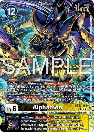 Alphamon (Regionals 25-26 Season 2 Finalist) (BT20-056) - [Release Special Booster 2.0] Foil - Trinity Hobby