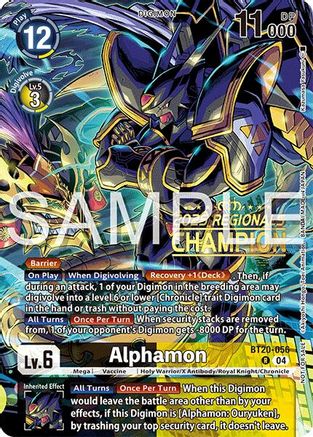 Alphamon (Regionals 25-26 Season 2 Champion) (BT20-056) - [Release Special Booster 2.0] Foil - Trinity Hobby