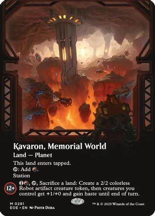 Kavaron, Memorial world (Borderless)  [Foil]  (EOE-281) - [Edge of Eternities] - Trinity Hobby