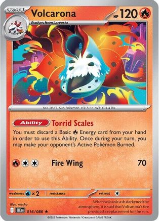 Volcarona  - (016/086) Reverse Holofoil [SV Black Bolt] - Trinity Hobby