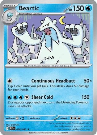 Beartic  - (026/086) Holofoil [SV Black Bolt] - Trinity Hobby