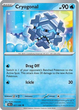 Cryogonal  - (027/086) Reverse Holofoil [SV Black Bolt] - Trinity Hobby