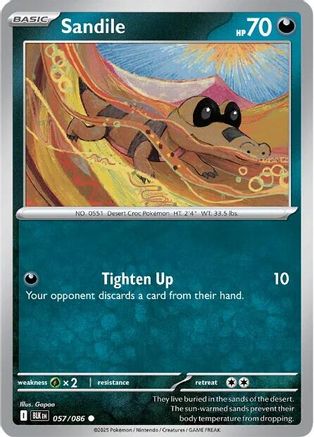 Sandile  - (057/086) Reverse Holofoil [SV Black Bolt] - Trinity Hobby