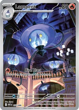 Lampent - 102/086  - (102/086) Holofoil [SV White Flare] - Trinity Hobby