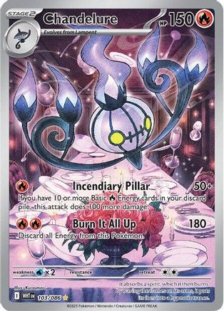 Chandelure - 103/086  - (103/086) Holofoil [SV White Flare] - Trinity Hobby