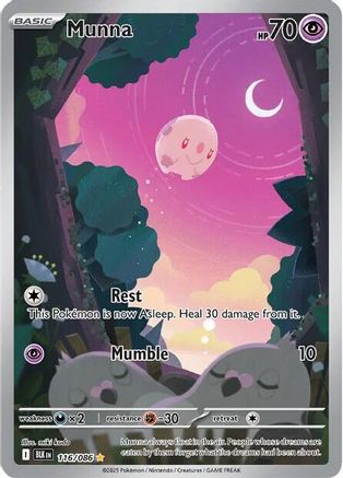 Munna - 116/086  - (116/086) Holofoil [SV Black Bolt] - Trinity Hobby