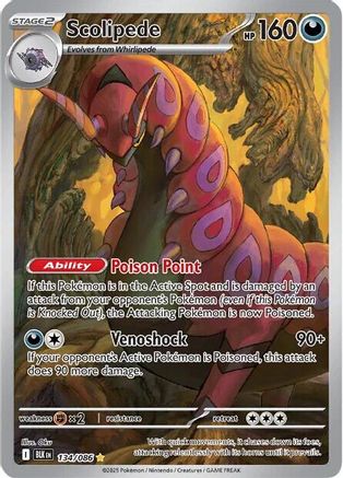 Scolipede - 134/086  - (134/086) Holofoil [SV Black Bolt] - Trinity Hobby
