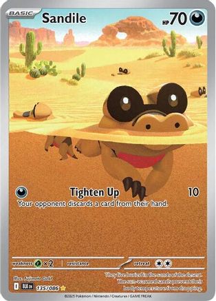 Sandile - 135/086  - (135/086) Holofoil [SV Black Bolt] - Trinity Hobby