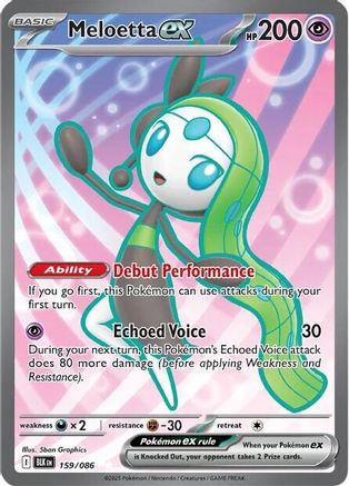 Meloetta ex - 159/086  - (159/086) Holofoil [SV Black Bolt] - Trinity Hobby