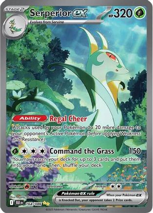 Serperior ex - 164/086  - (164/086) Holofoil [SV Black Bolt] - Trinity Hobby