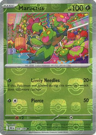 Maractus (Master Ball Pattern)  - (008/086) Holofoil [SV Black Bolt] - Trinity Hobby