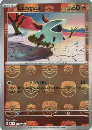 Larvesta (Master Ball Pattern)  - (015/086) Holofoil [SV Black Bolt] - Trinity Hobby