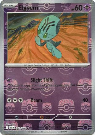 Elgyem (Master Ball Pattern)  - (040/086) Holofoil [SV Black Bolt] - Trinity Hobby