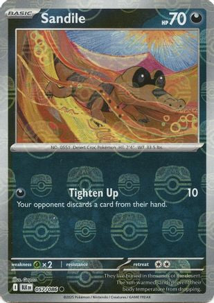 Sandile (Master Ball Pattern)  - (057/086) Holofoil [SV Black Bolt] - Trinity Hobby